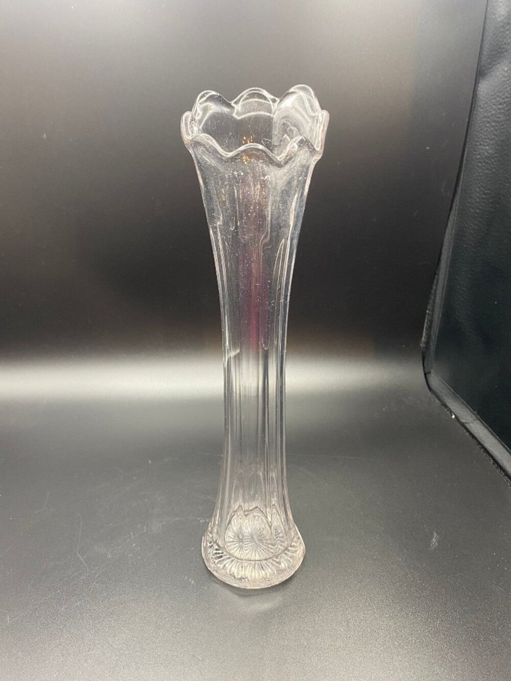 Clear Swung Vase Paneled Sides